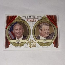 George W. Bush Al Gore Famous Rivals FR-6 Topps Allen & Ginter 2022 Baseball