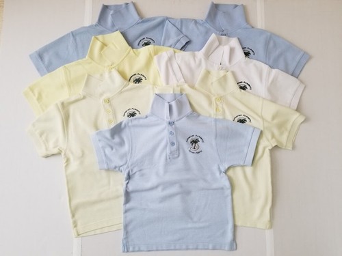 Lot of 7 Somerset Academy Silver Palms School Uniform Polo Shirts Size 4-6 Years