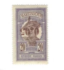 MARTINIQUE - 115a - MH - 1924 - INVERTED "0+05" SURCHARGE ON MARTINIQUE WOMAN