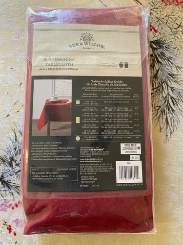 BEE & WILLOW HOLIDAY TABLECLOTH 60" x 84" 60" x 102" ~ NAPKINS ~ YOU CHOOSE! - Picture 7 of 23