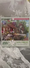 Bits and Pieces Cabin On The Lake 200 Pieces 15"×19" New And Sealed