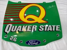 NASCAR Replica Hood 30 X 24 Racing Decor 1995 Quaker State, Ford Steve Kinder