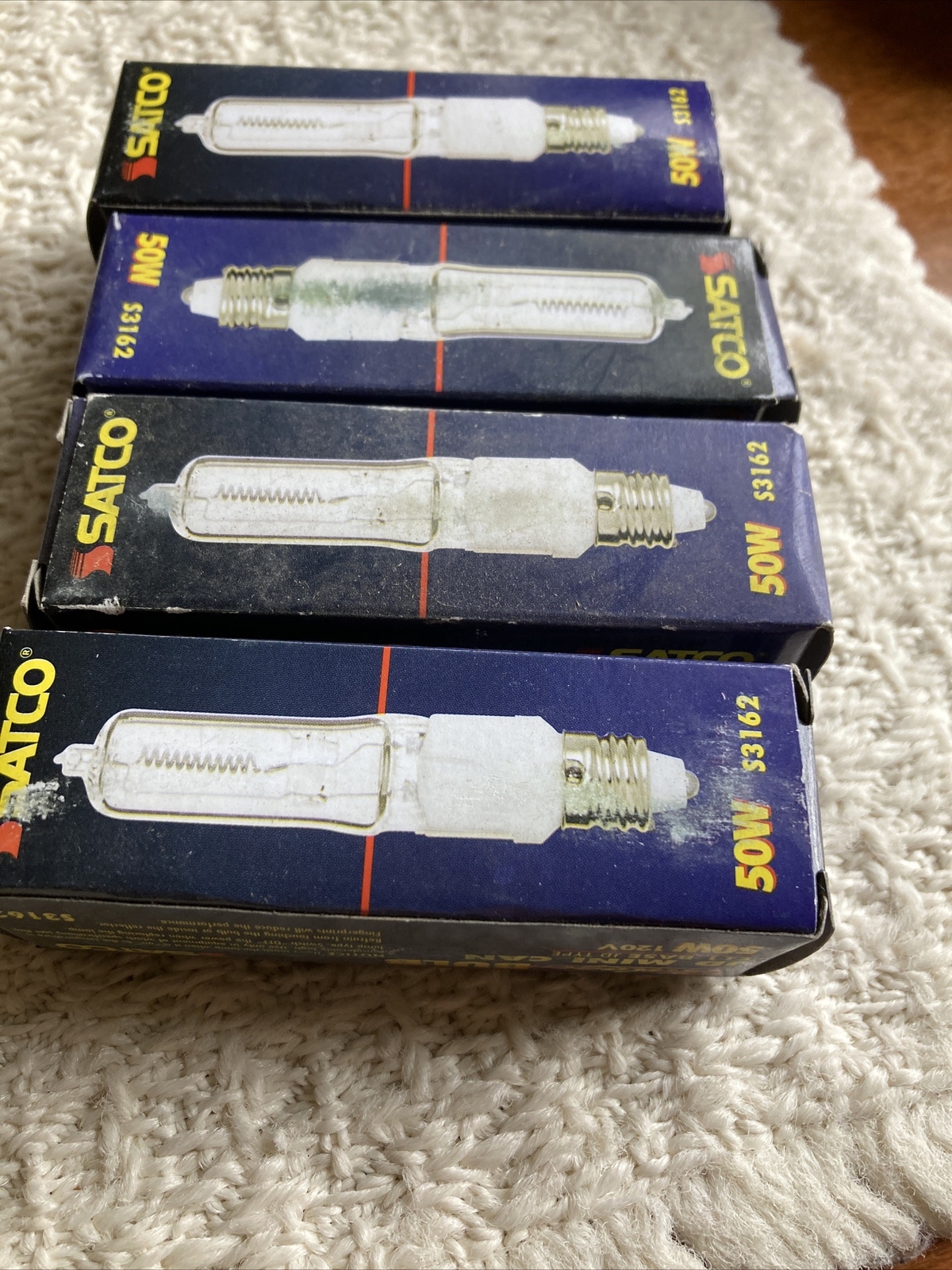 [4 Pack] 50 Watt 120 Volt  Bulbs E11 Mini Can 120V 50W JD Lamp Base
