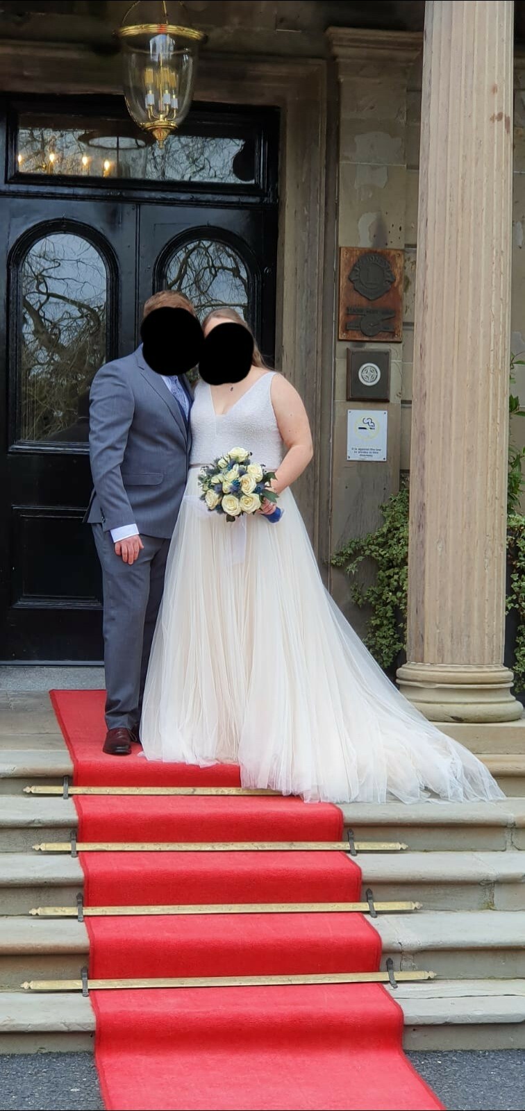 Badgley Mischka Wedding Dress Ivory/ Blush
