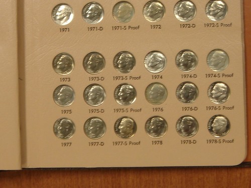 1946-1991 Roosevelt Dime Set 124 Coins (48 Silver) DANSCO w/ Proofs - Picture 13 of 20