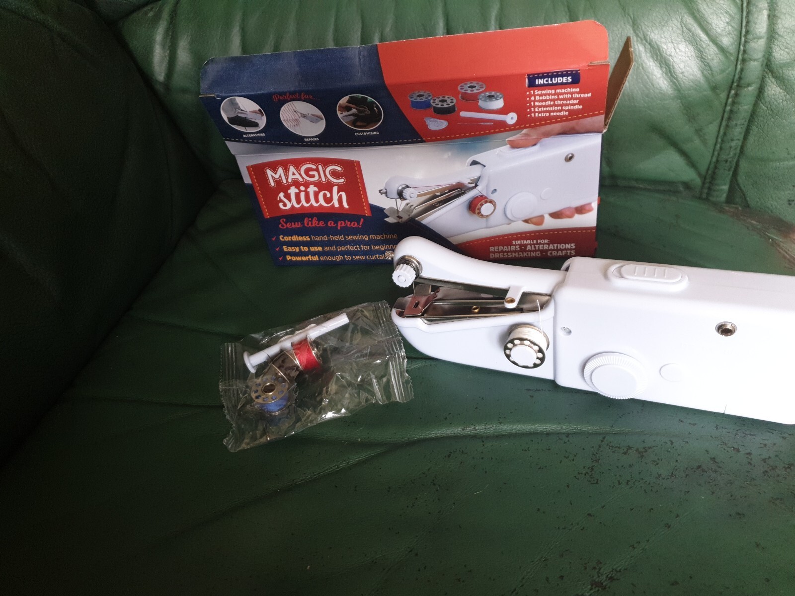 JML Magic Stitch Portable Cordless HandHeld Sewing Machine White 5057693020452 eBay