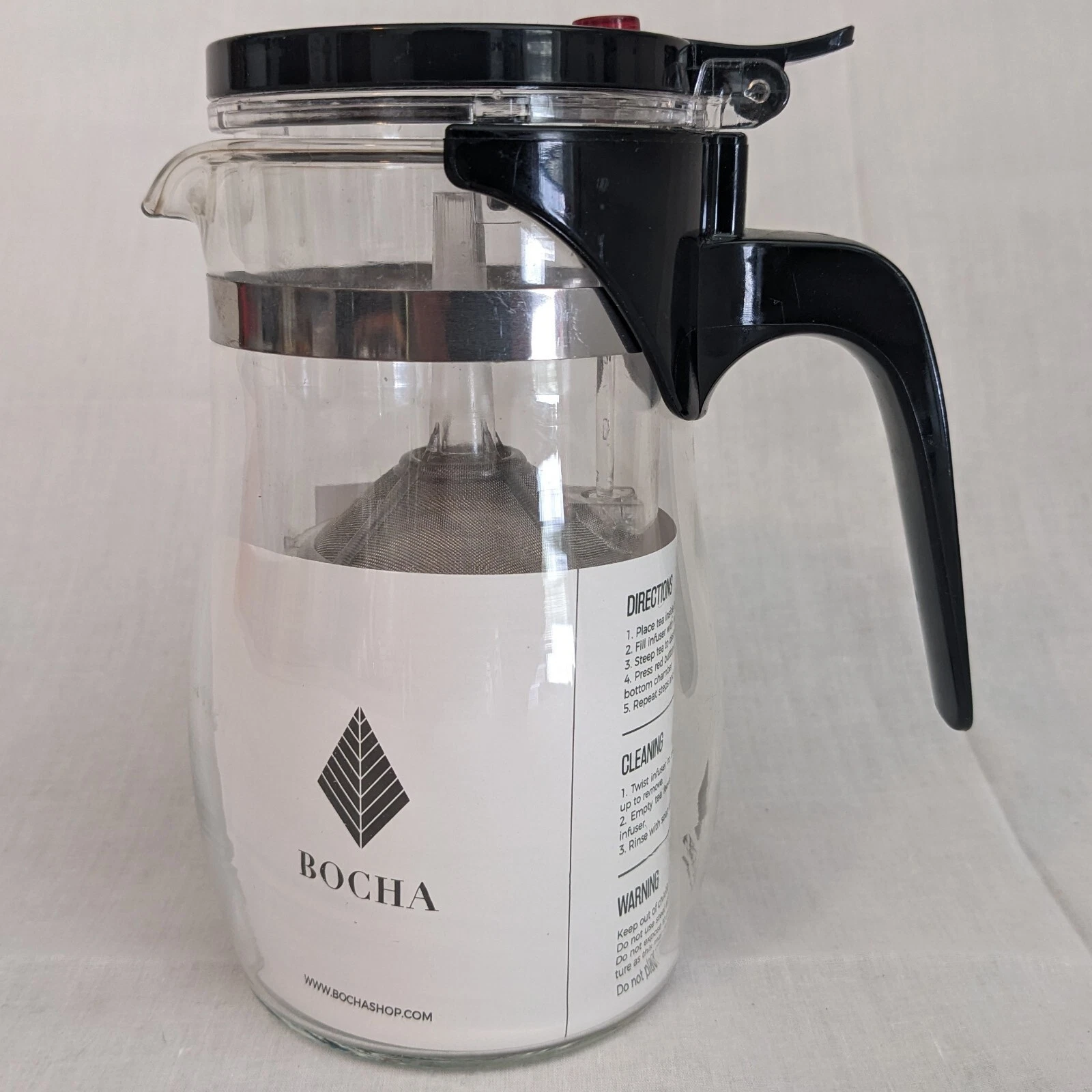 Bocha Tea Infuser w/ Funnel Filter 6.5" Tall, 3.75" Diameter, 5.5" Across Handle
Opens in a new wind
