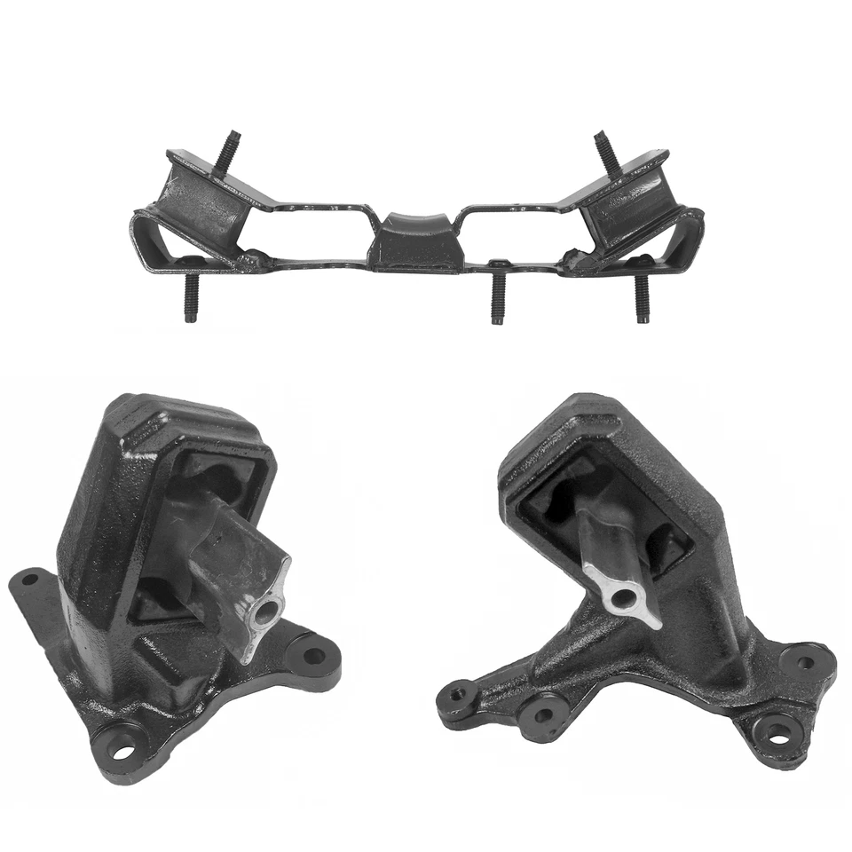 Front Left & Right Engine & Trans Mount For 2007-2011 Jeep Wrangler 3.8L 3PCS - Image 2 of 4