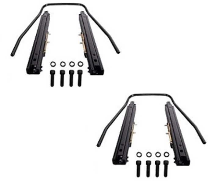 1 PAR DE ASIENTOS DE CARRERAS RECLINABLES DE CUERO PVC NEGRO PARA MAZDA Foto 3 de 3