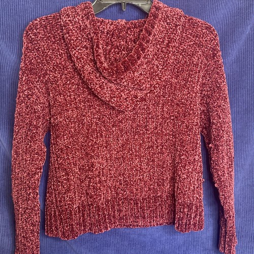 Justice Girls Hoodie Size 12 Burgundy Hoodie Sweater Pullover Maroon Cozy Soft - Picture 4 of 6