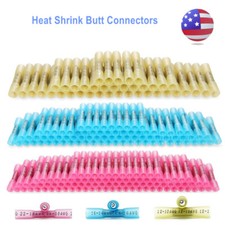 500 PCS Heat Shrink Wire Butt Connectors Electric CrimpTerminals Seal Waterproof