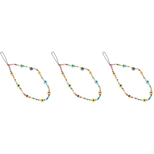 Set of 3 Mobilkette Des Teufels Augen Böses Perlen-Handy-Lanyard