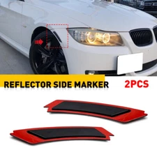 Smoke Front Bumper Reflector Side Marker Lights For 2009-2011 BMW E90 E91 LCI