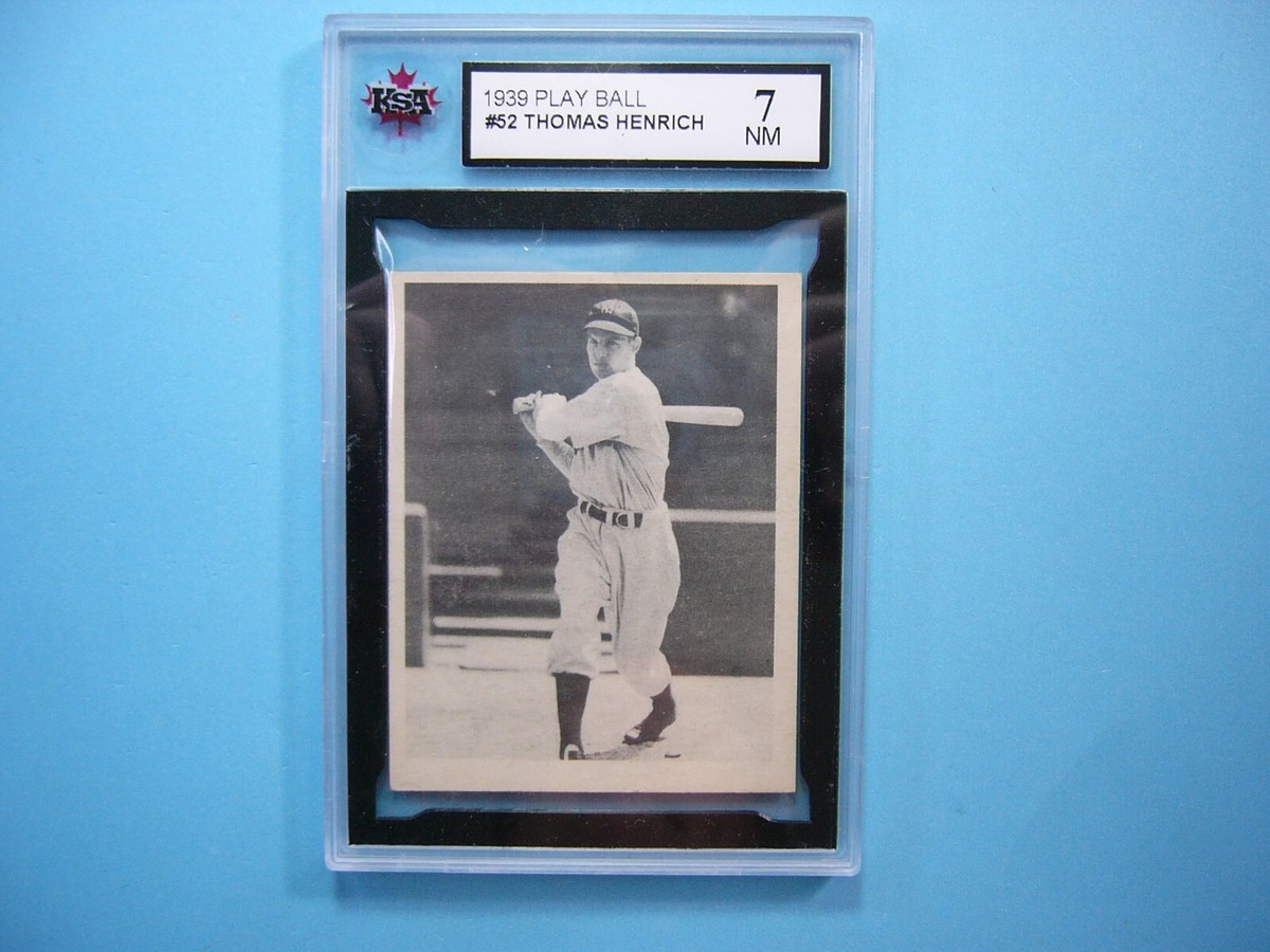 maumaumauです 1939 PLAY BALL GUM INC. MLB BASEBALL CARD 52 TOMMY HENRICH ROOKIE