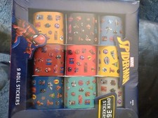 Spidermen 9 rolls of stickers