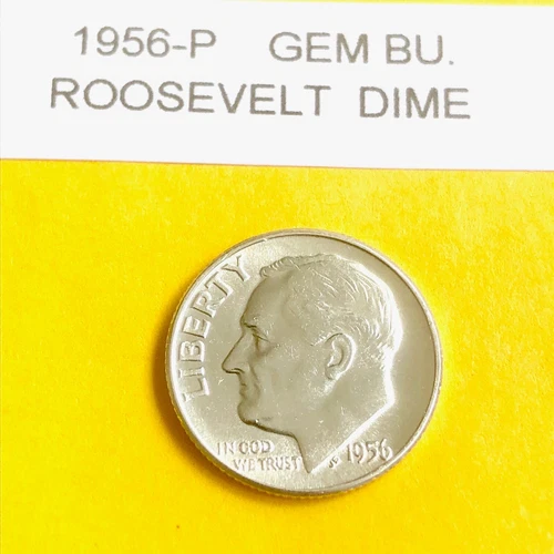 1956-P Roosevelt Dime — photo from the most recent tracked eBay sale