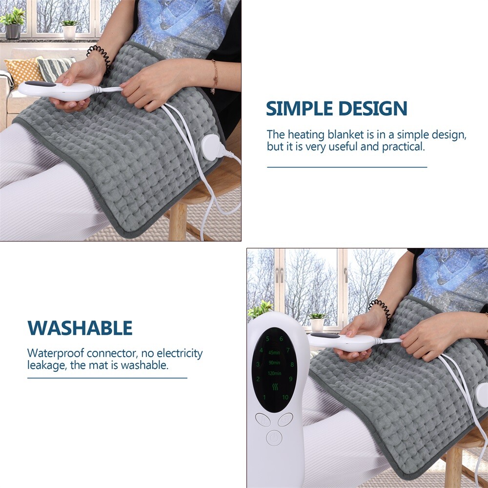 12x24u0026#034; Hot Heated Pad Electric Heating Pad for Back Pain Cramps Relief  10 Levels | eBay