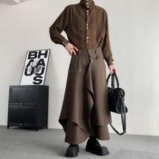 National Style Men Slimming Retro Yamamoto Yohji Irregular Wide Leg Pants Casual