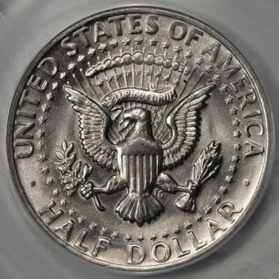 1971 D ANACS M63 Struck On Defective Planchet Kennedy Half Dollar