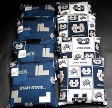 UTAH STATE University AGGIES Cornhole Bean Bags 8 ACA Regulation Game Toss Bags
