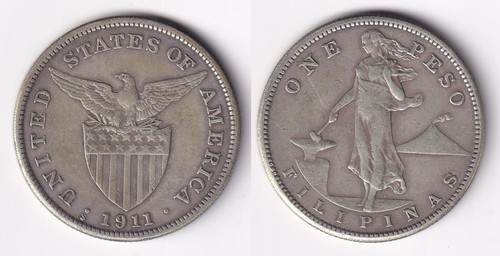 1 Peso 1911-S US-Philippine United States of America Coin - Stock #A3 - 第 6/6 張圖片