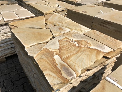 50m2 Naturstein Sandstein Polygonalplatten Mosaik Steinplatten mediterran 20mm - Bild 3 von 11