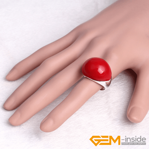 19x25mm Oval Gemstone Beads Tibetan Silver Marcasite Fashion Jewelry Ring #7-#9 - Picture 26 of 45