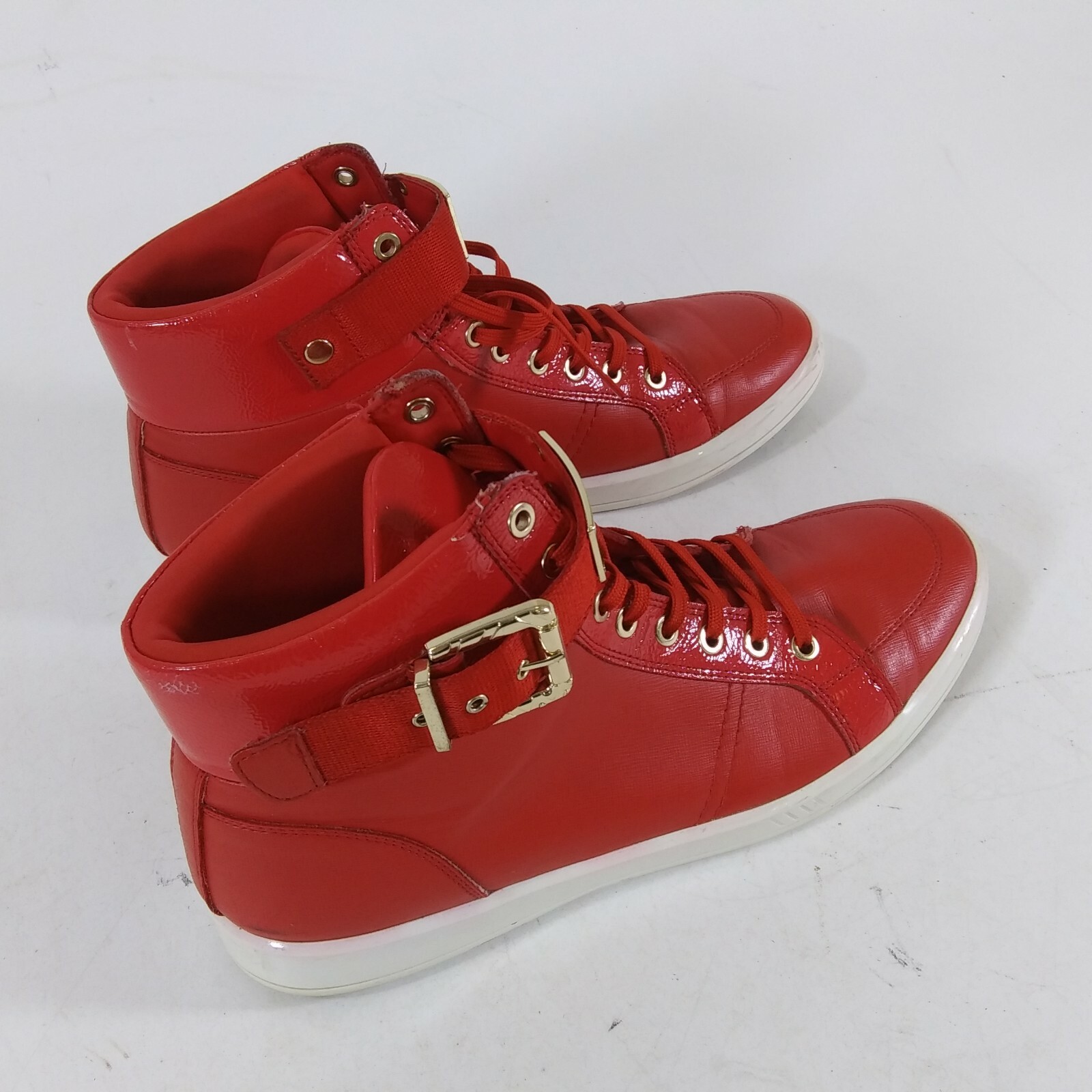 Shoe Sneaker Red Gold white 06324 | eBay