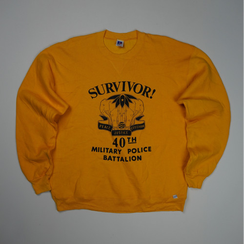 Russell Athletic Men's Police Sweatshirt XL Yellow - 第 1/4 張圖片