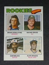 1977 Topps Rookies Outfielders Asselstine Gross Mejias Woods #479 NM+