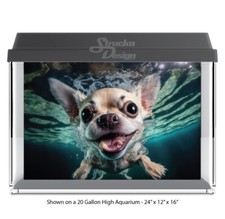 Smiling Chihuahua Dog Polyester Fish Tank Glass Backdrop Aquarium Background