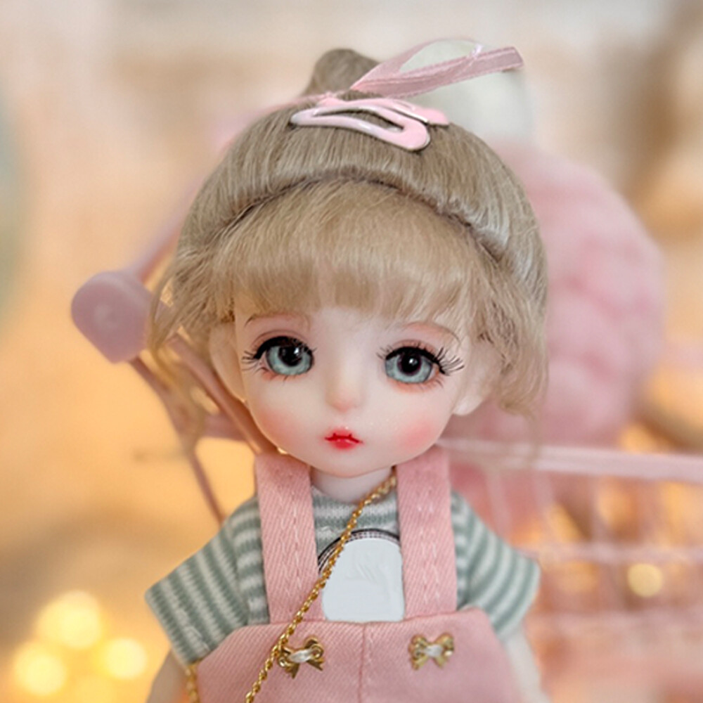 正規STO DOLL Fawn Juejueちゃん オビツ11ドールヘッド OB11 doll BJD OOAK head with wig and outfit Obits jointed