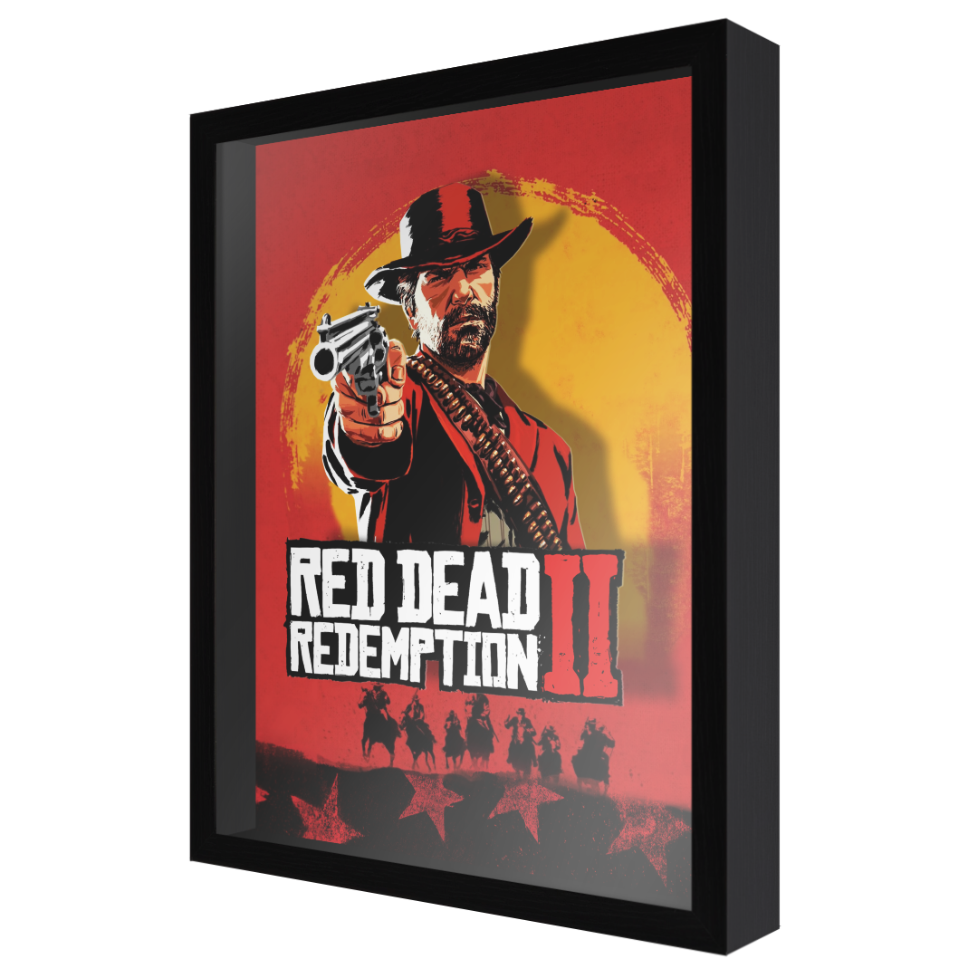 Red Dead Redemption 2 (Cover Art) - 3D Shadow Box Frame (14