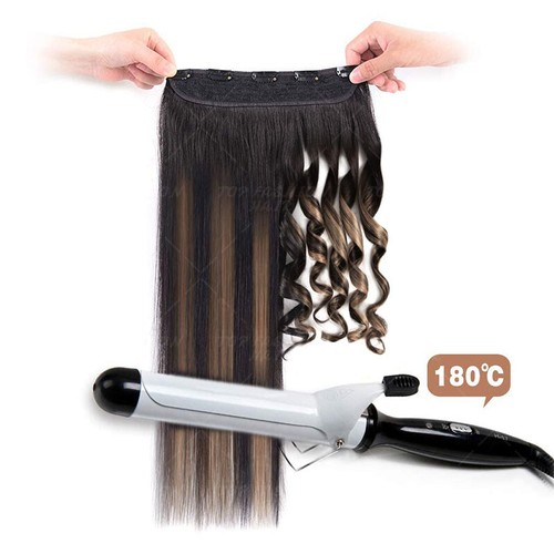 Extension Capelli Umani One Piece Clip In Remy 100% Mezza Testa Piena Balayage 100gr - Foto 10 di 43