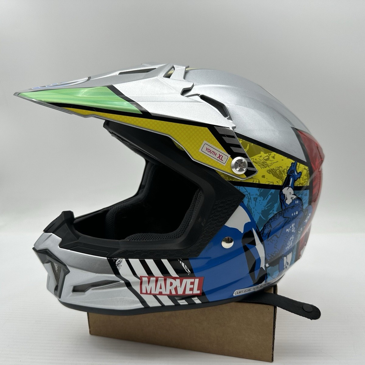 HJC MARVEL AVENGERS YOUTH KIDS XL Motorcycle HELMET CL-XY II 218 DOT IRONMAN