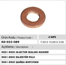 4 PCS X 9001-850C Delphi Renault Injector Washer 2430105043