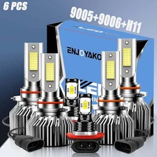 For Honda Civic 2006-2015 LED Combo Headlight Bulb Hi Lo Beam +Fog Light White