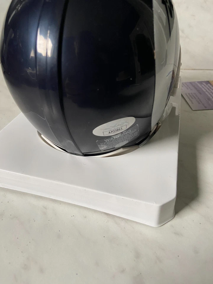 PUKA NACUA SIGNED LA LOS ANGELES RAMS NFL MINI HELMET BYU COUGARS JSA ! - Image 3 of 3