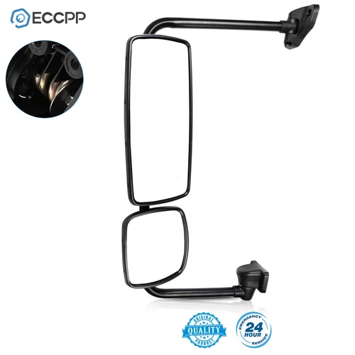 For 03-16 Freightliner M2 Black Door Mirror Complete Heated Left Driver Side