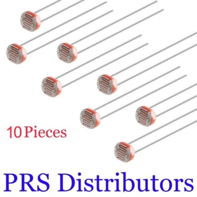 10 Pcs GL5516 LDR 5mm Light-Dependent Resistor Sensor Photocell Photo Resistors