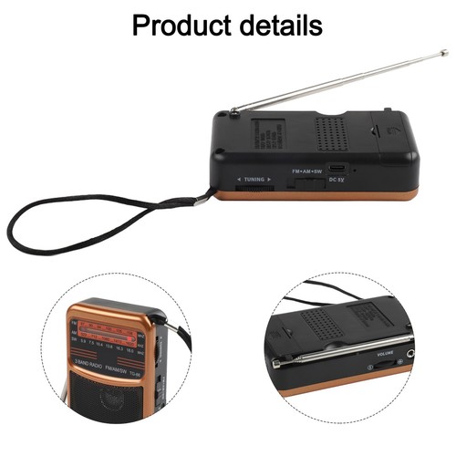 Wiederaufladbares Taschen-Handfunkgerät mit toller Audio- und Empfangsqualität - Afbeelding 8 van 29