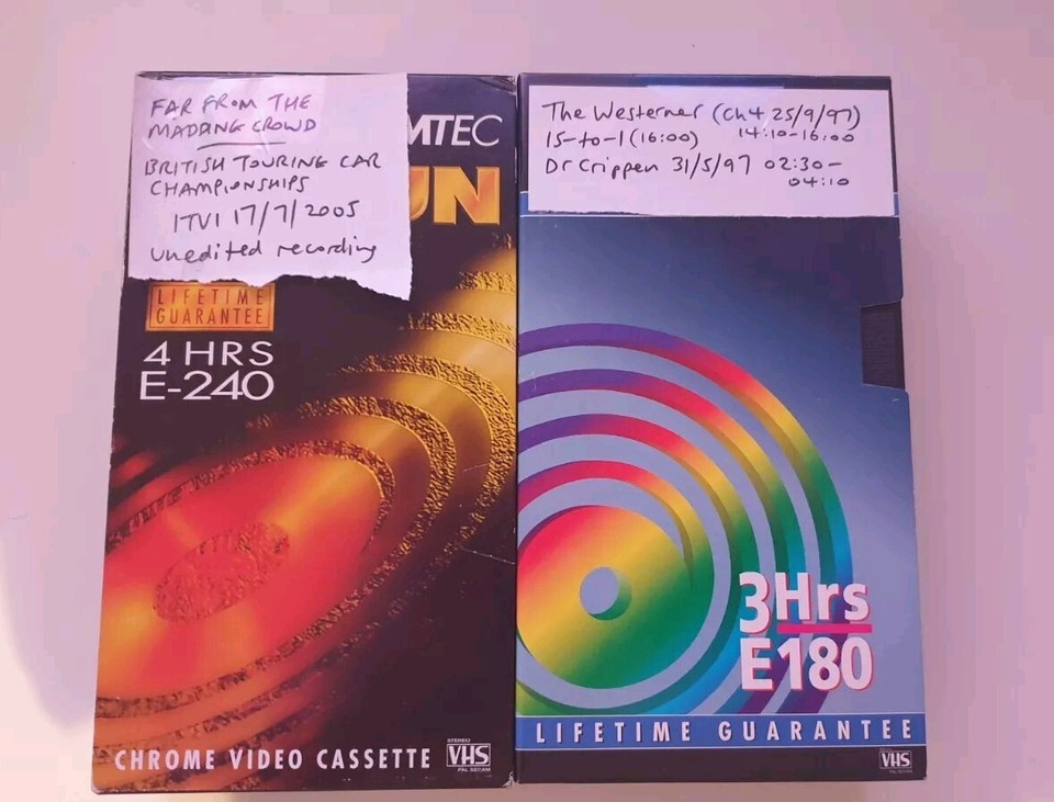 USED VHS TAPES x 7 Contents Listed various brands and lengths eBay