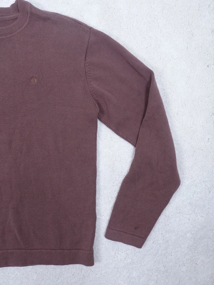 Suéter Vintage Hang Ten 100% Algodón Marrón Manga Larga Gris Pequeño Para Hombre Foto 2 de 4