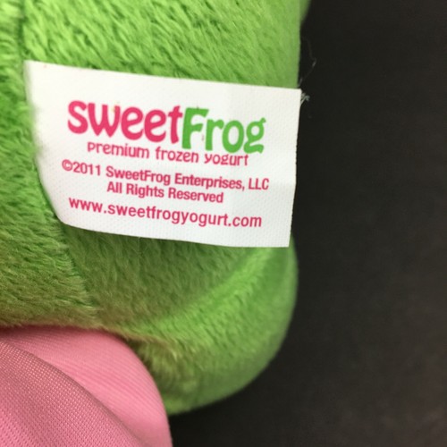 Sweet Frog Jumbo 20" Plush Frozen Yogurt Mascot Pink Dress Fully Rely On God EUC - Picture 8 of 12