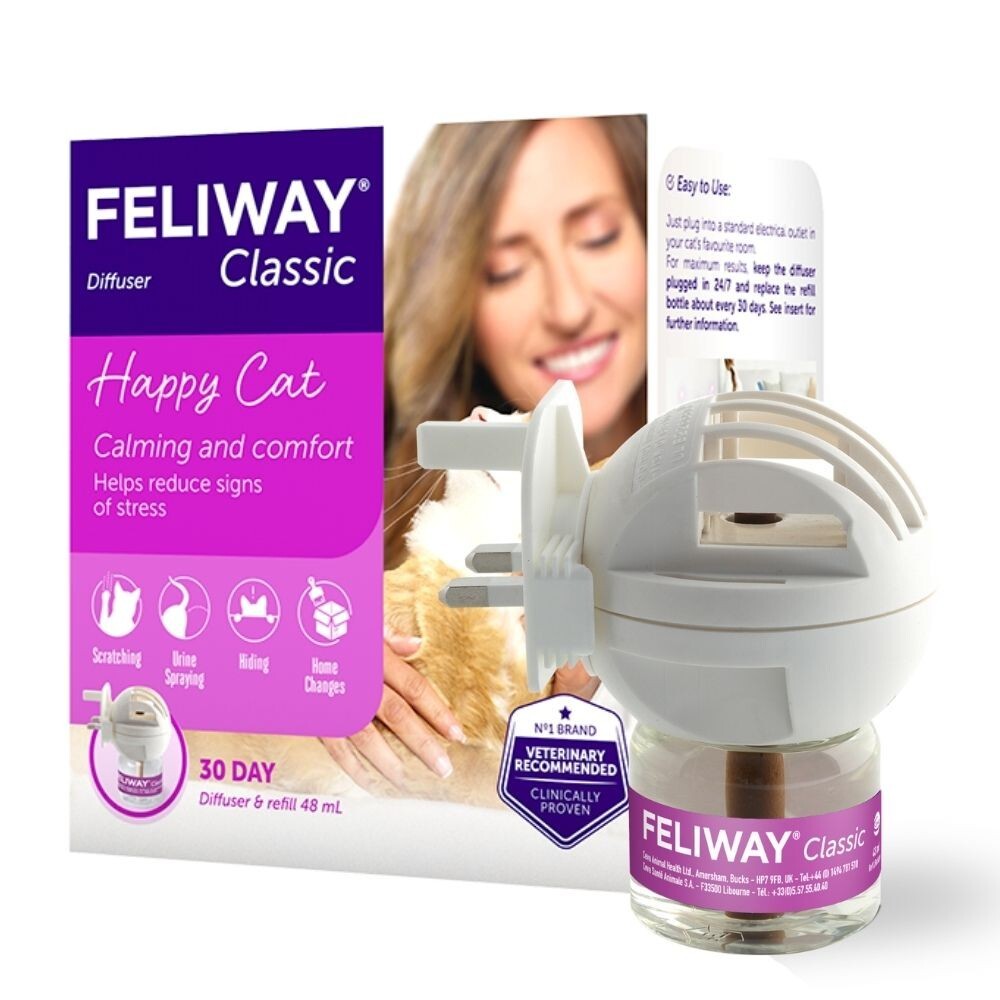 FELIWAY Cat Calming Plug-in Diffuser 30-Day Starter Pack (Diffuser & 48ml Vial)