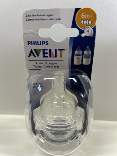 Philips Avent Anti-Colic Babyflasche Fast Flow Nippel 2 Ct. Babyflasche - Bild 2 von 4