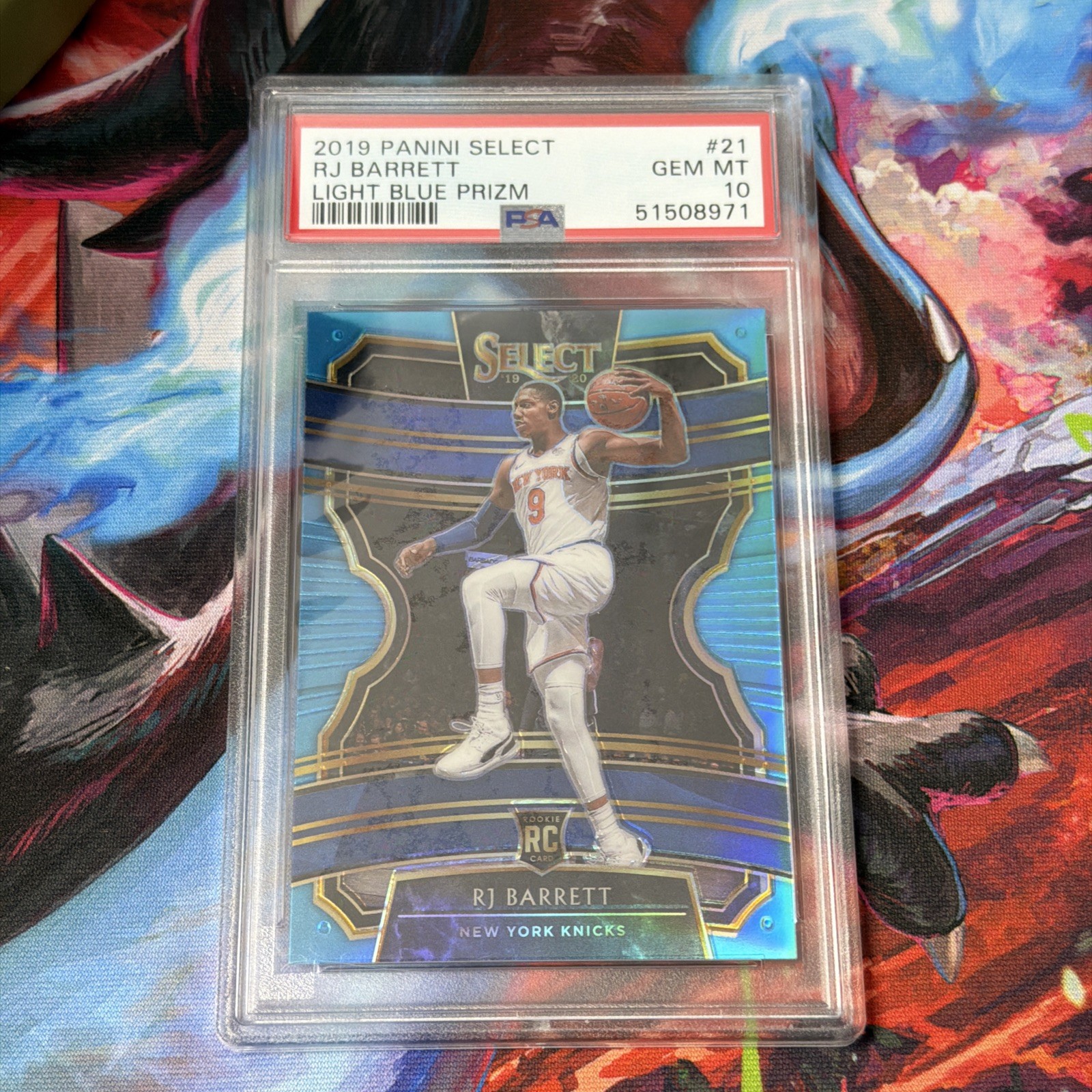 PSA 10 2021 Panini Select Rj Barrett Rookie Light Blue Prizm /299