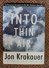 SIGNED "Into Thin Air" by Jon Krakauer 1997 Hardcover