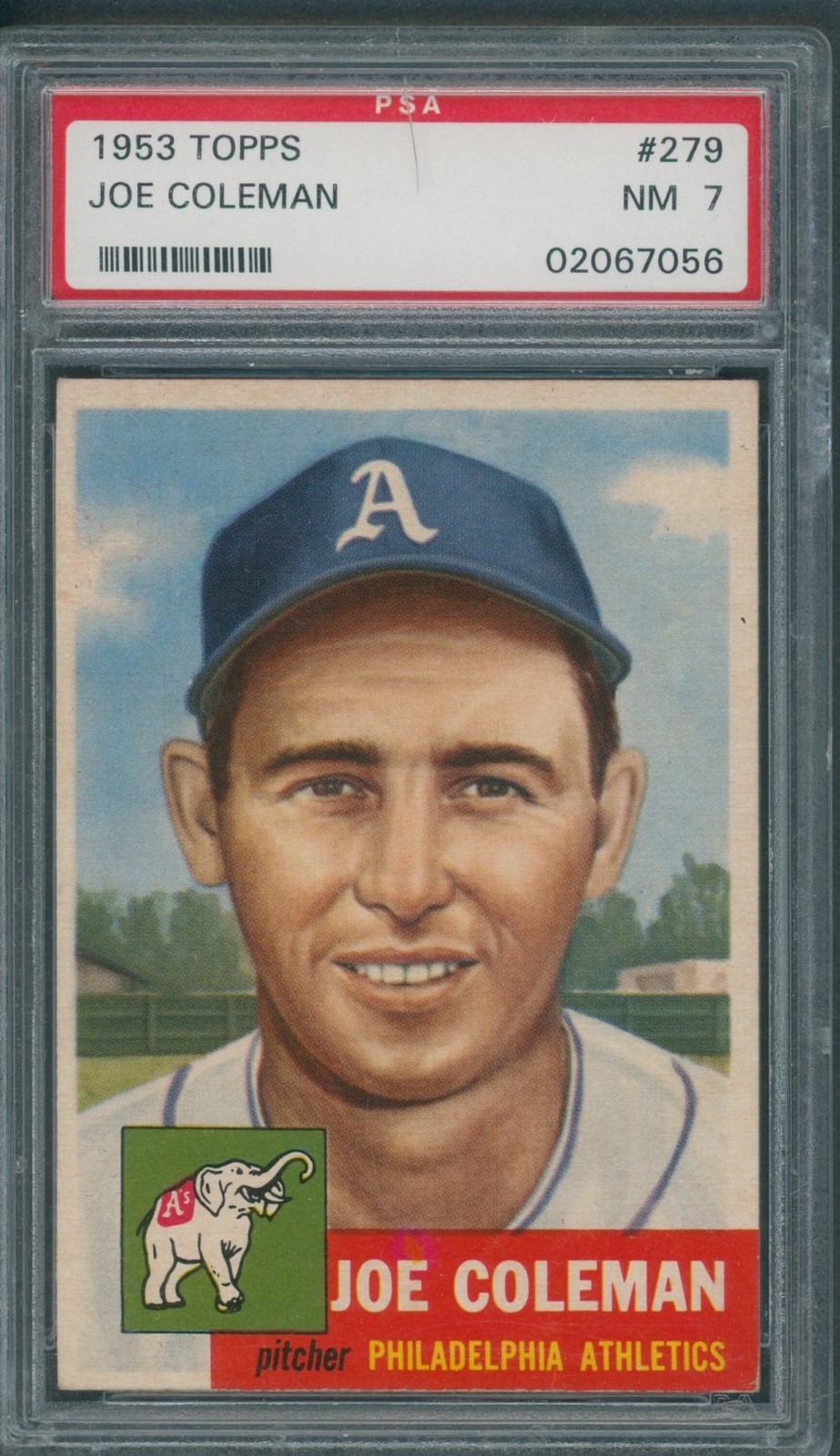 1953 Topps #279 Joe Coleman PSA NM 7 *7056