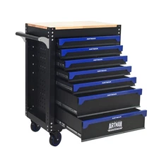 7 Drawers Tool Cart Workshop Rolling Tool Chest Storage Cabinet w/Lock & Key